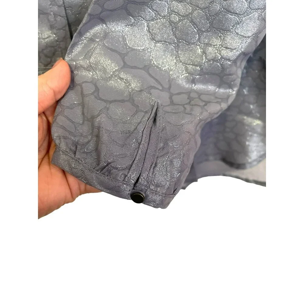 Revolve Krisa Gray Long Sleeve Blouse Size Large NWT - Picture 3 of 6